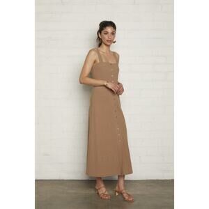 Rachel Pally Linen Rome Dress Masala Brown S